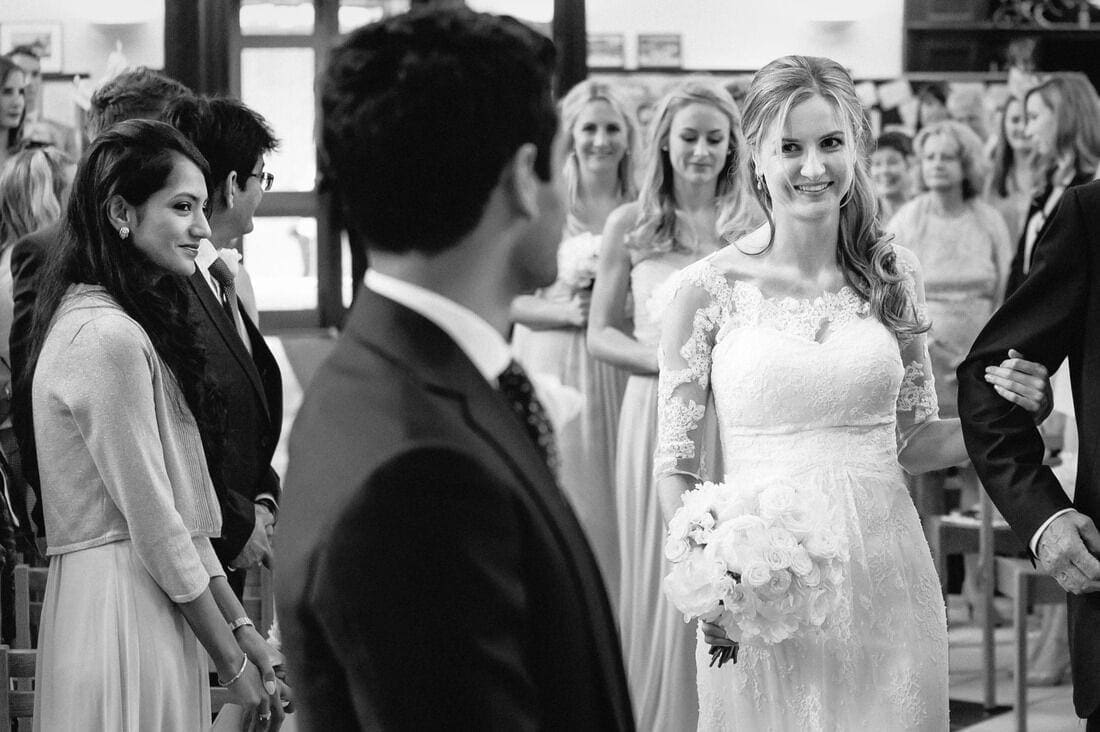 the arrival of the bride