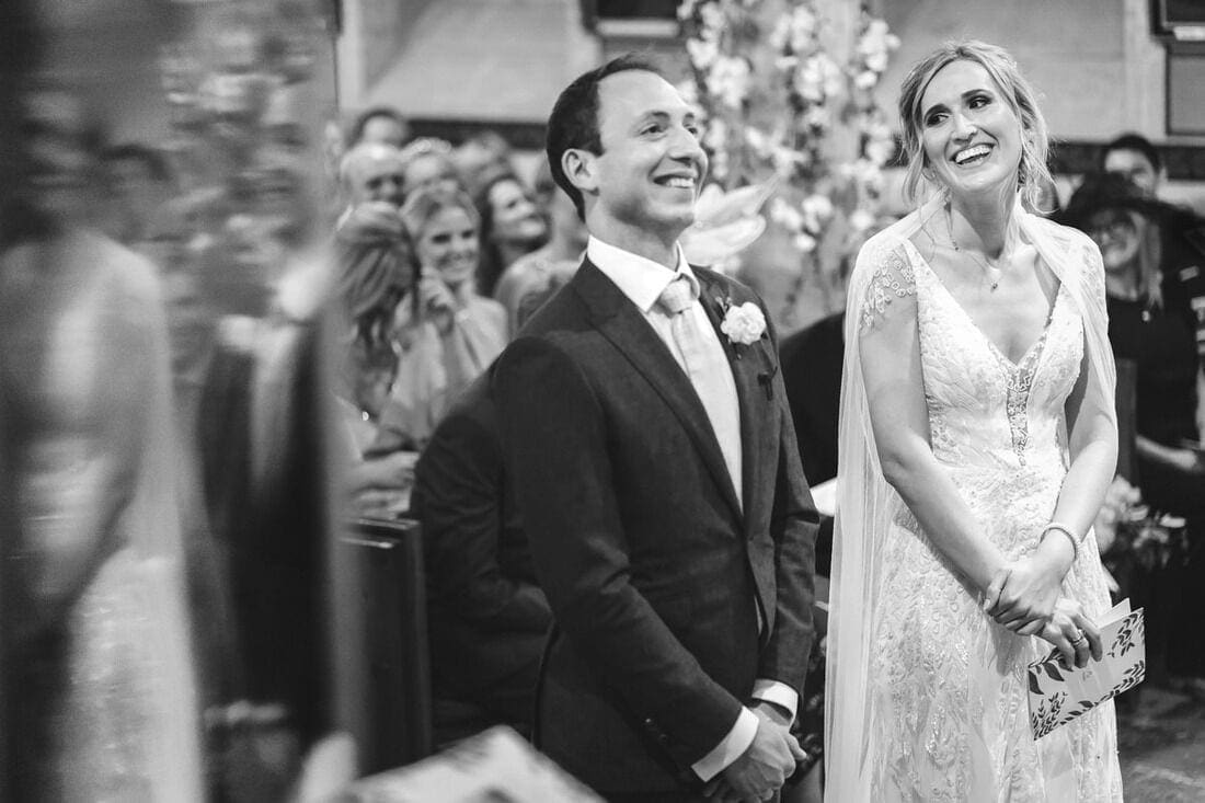 laughter during wedding ceremony